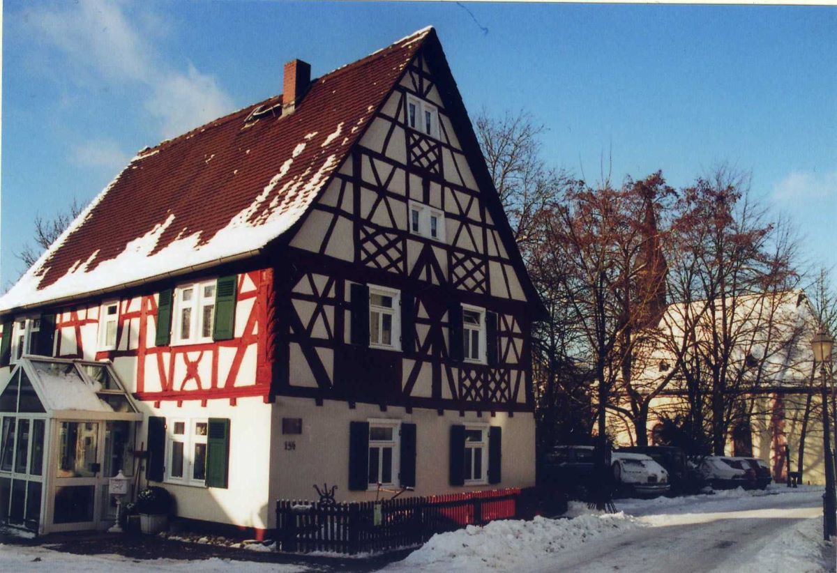 Ansicht des ältesten Hauses in Hornau