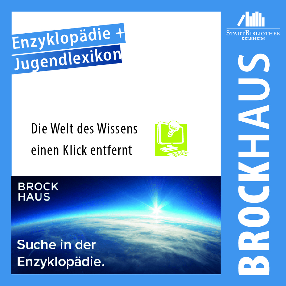 Werbeplakat für das Online Angebot Brockhaus